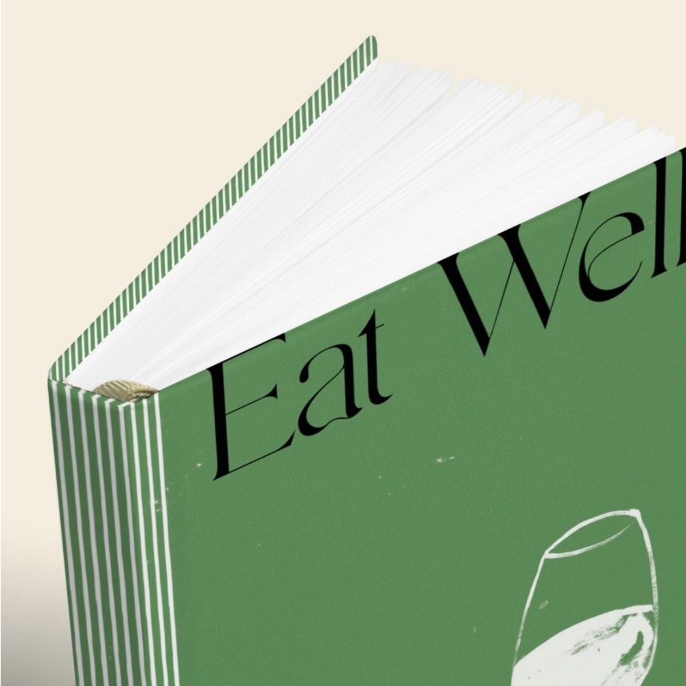Eat Well Papier Green Recipe Journal Book - Picture 7 of 10
